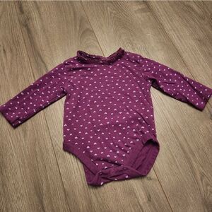 Made with love by place Heart Print 3-6 month onesie